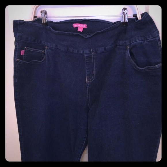 Woman Within Denim - Women Within band top stretchy jeans, boot cut 22P